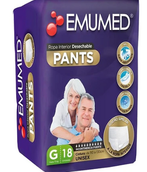 PAÑAL ADULTO EMUMED PANTS PREMIUM G/18 UNIDADES