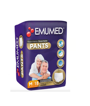 PAÑAL ADULTO EMUMED PANTS PREMIUM M/18 UNIDADES