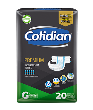 PAÑAL COTIDIAN PREMIUM TALLA G 20 UNIDADES