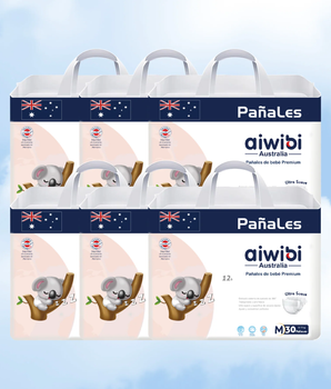 Manga de pañales Aiwibi Premium - 6 Paquetes