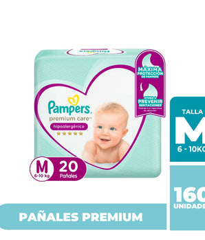 8 Paquetes Pañales Pampers Premium Care