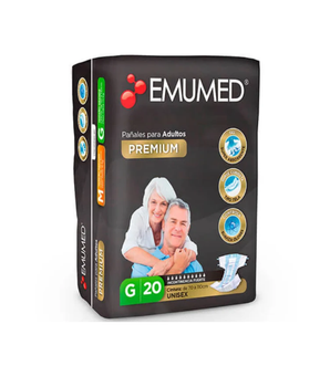 PAÑAL ADULTO EMUMED PREMIUM G/20 UNI