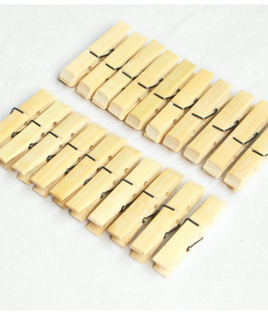 PINZAS DE BAMBU PARA ROPA 24UNID TEDDY