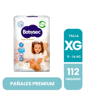 MANGA DE PAÑALES BABYSEC SUPER PREMIUM 8 PAQUETES