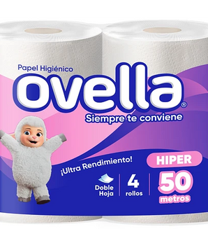 PAPEL HIGIENICO OVELLA 4X50 METROS