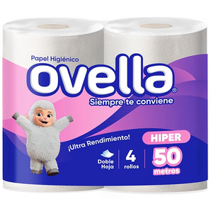 PAPEL HIGIENICO OVELLA 4X50 METROS
