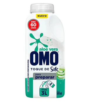 DETERGENTE LIQUIDO OMO PARA DILUIR ALOE VERA CON TOQUE DE SOFT500ML