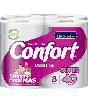 PAPEL HIGIENICO CONFORT 8X40 METROS