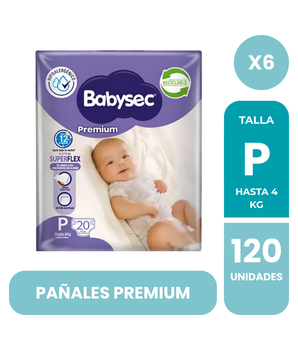 MANGA DE PAÑALES BABYSEC PREMIUM 6 PAQUETES