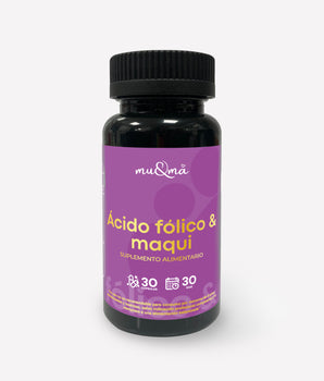 SUPLEMENTO ACIDO FOLICO Y MAQUI MU Y MA 30 CAPSULAS