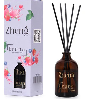 DIFUSOR CON 5 VARILLAS ZHENG PREMIUM FRUTOS ROJOS 80ML
