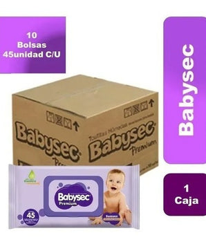 Babysec Toallas Húmedas Caja X 10 (45 Un. X Paquete)