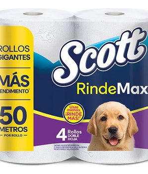 PAPEL HIGIENICO SCOTT RINDEMAX 4X50 METROS