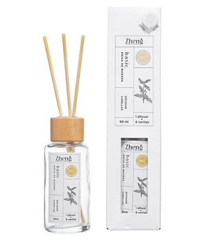 DIFUSOR CON 6 VARILLAS ZHENG BASIC BRISA MADERA 90ML
