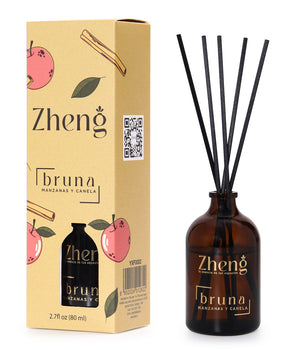 DIFUSOR CON 5 VARILLAS ZHENG PREMIUM MANZANA CANELA 80ML