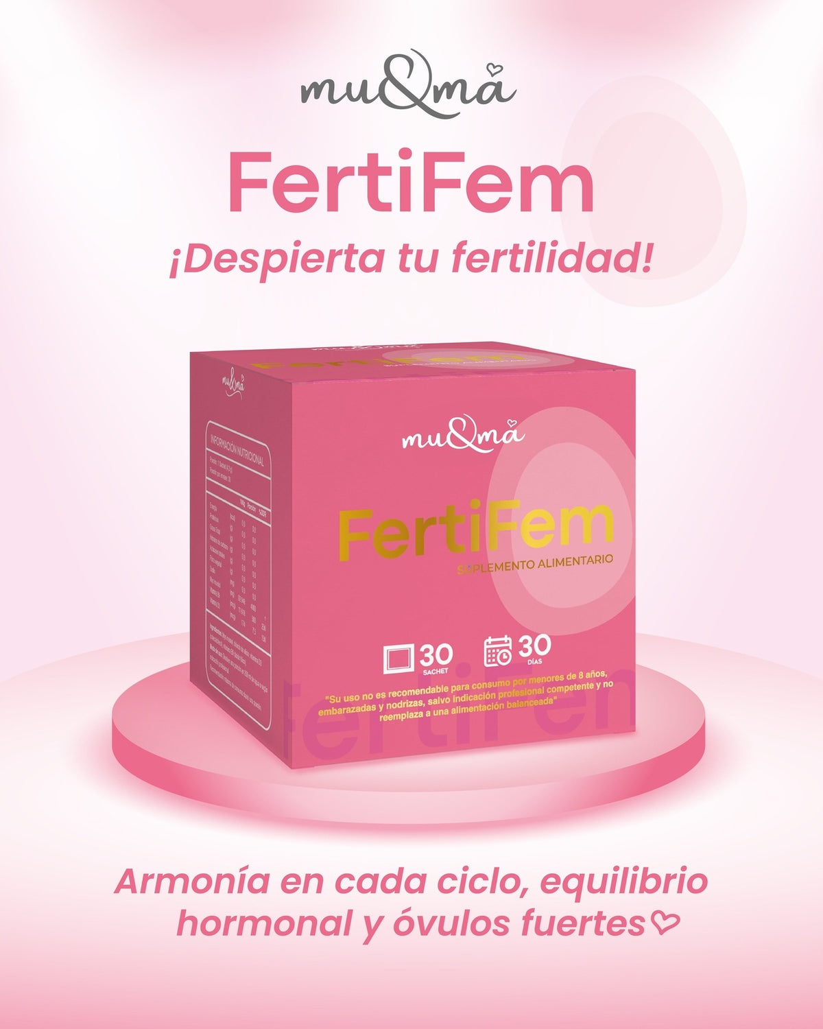 SUPLEMENTO FERTIFEM MU Y MA 30 SACHET