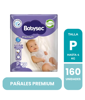 MANGA DE PAÑALES BABYSEC PREMIUM 8 PAQUETES
