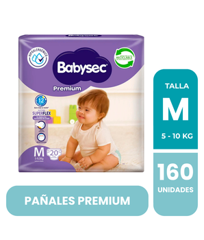 MANGA DE PAÑALES BABYSEC PREMIUM 8 PAQUETES