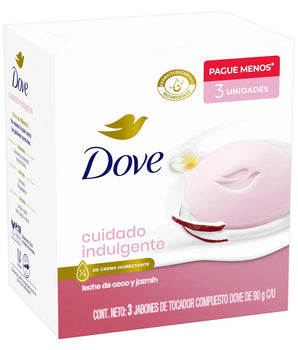 JABON BARRA DOVE CUIDADO INDULGENTE 3 UNIDADES