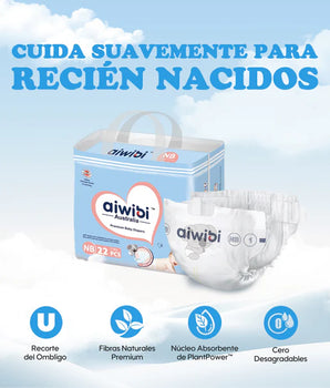 Manga de pañales Aiwibi Premium Recien Nacido - 3 Paquetes