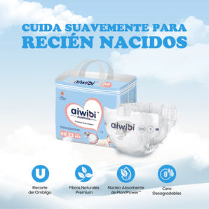 Manga de pañales Aiwibi Premium Recien Nacido - 3 Paquetes