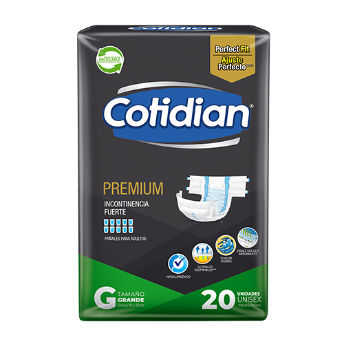 PAÑAL COTIDIAN PREMIUM TALLA G 20 UNIDADES