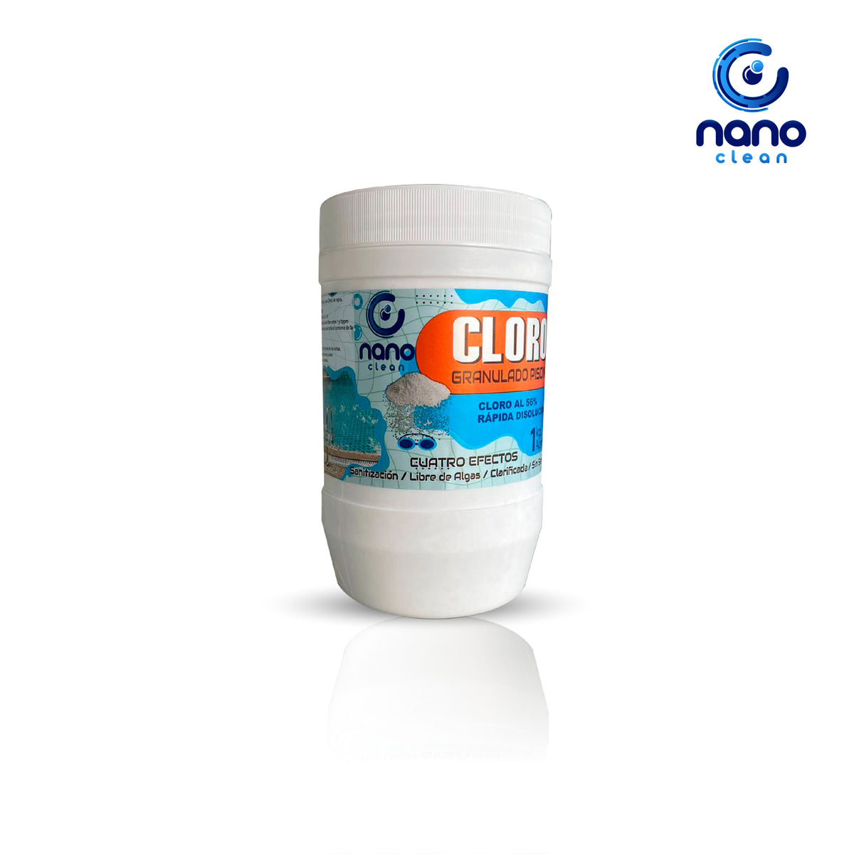 PISCINA CLORO GRANULADO NANO CLEAN 90% 1 KILO
