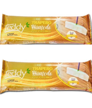 TRAPERO HUMEDO TEDDY PISO FLOTANTE 12 UNID