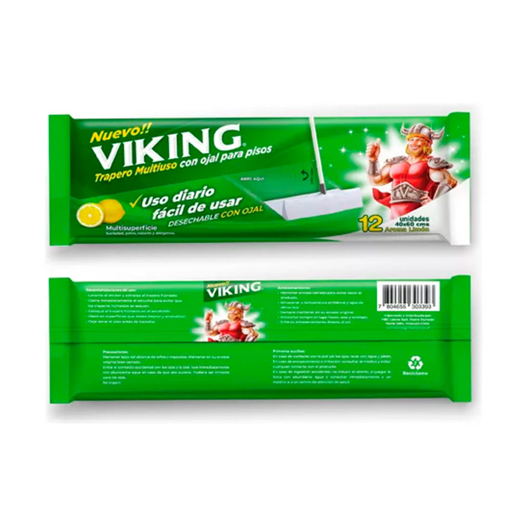 TRAPERO HUMEDO VIKING TODO PISO 12U LIMON