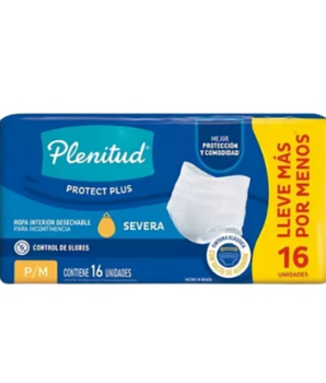 PAÑAL ADULTO PLENITUD PLUS ROPA INTERIOR P/M 16